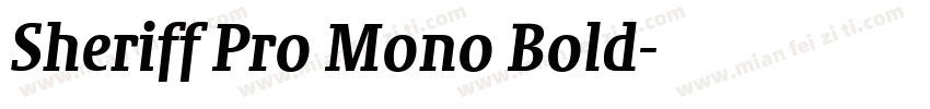 Sheriff Pro Mono Bold字体转换